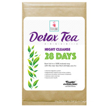 100% té de desintoxicación de hierbas orgánicas té flaco té de pérdida de peso (té de limpieza de noche 28 días)